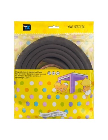 E3/66505 ROLLO PROTECTOR DE CANTOS ACOLCHADO 2MTS MARRON (BLISTER) INOFIX