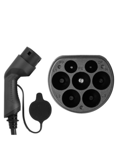 JBM54056  CABLE DE CARGA PARA COCHE ELÉCTRICO 16 A TIPO 2 A TIPO 2 (TRIFÁSICO)