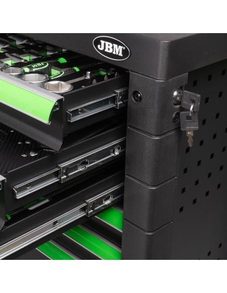 JBM 53904 CARRO DE HERRAMIENTAS 7 CAJONES VERDE
